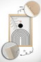 Wallity Artvmodel42-Ahsap Conjunto de 3 Pinturas Decorativas Enmarcadas